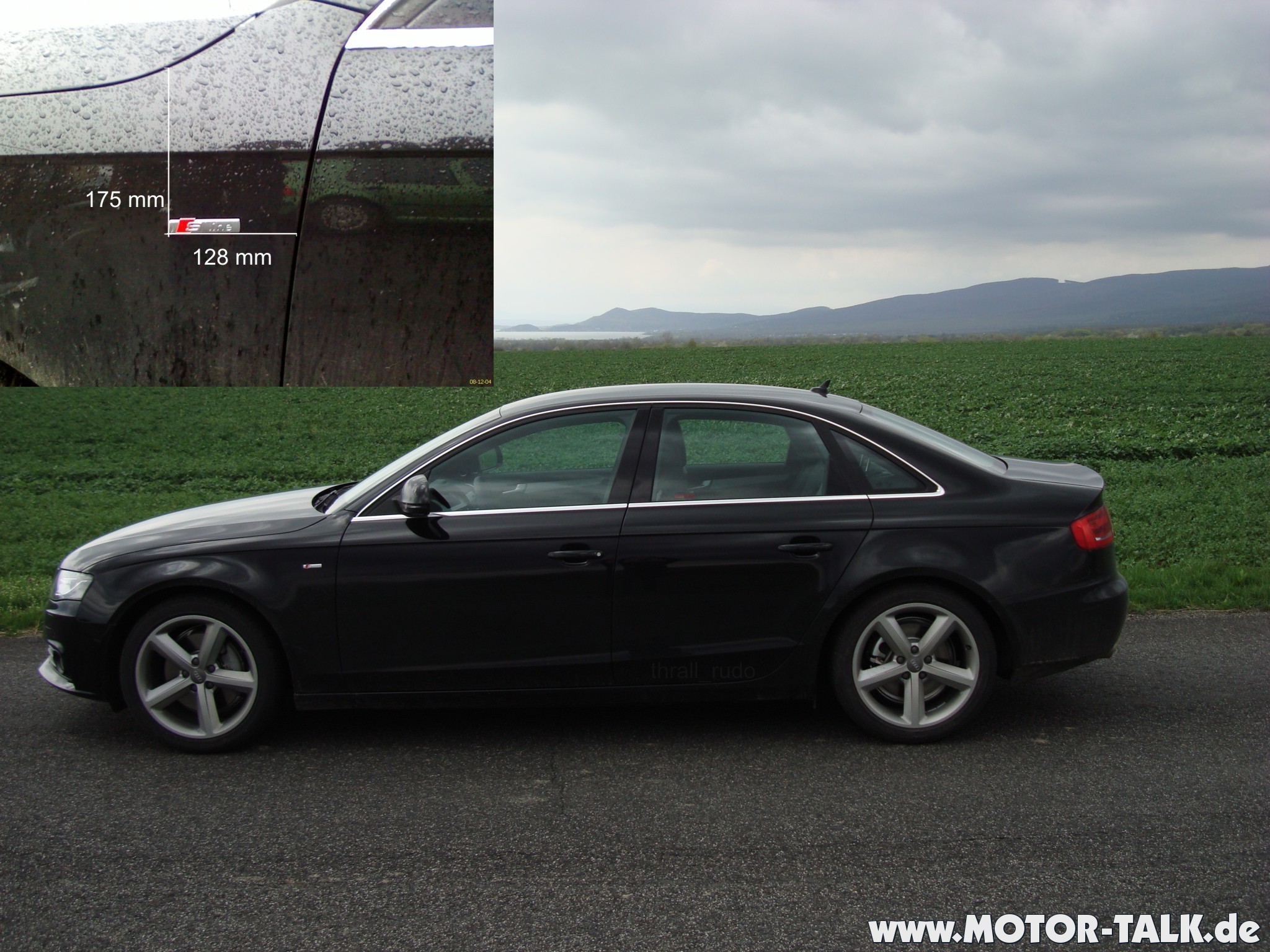 Znaczki S Line Na Przednich Błotnikach Wymiary A4 B8 Audi A4